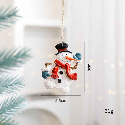 Christmas Decorations Elderly Snowman Gingerbread Man Small Pendant