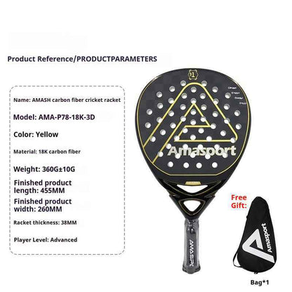Cage Style Carbon Fiber Paddle Racket - Lightweight 380g Design