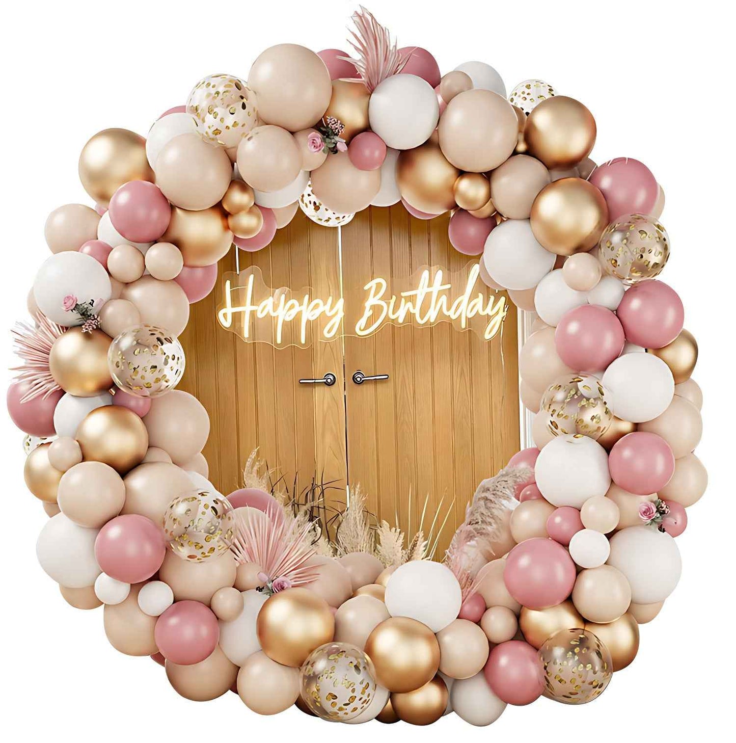 Colorful Latex Birthday Balloon Garland Arch Suit
