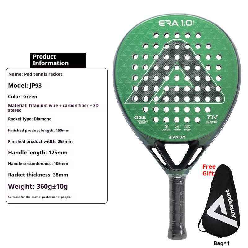 Cage Style Carbon Fiber Paddle Racket - Lightweight 380g Design