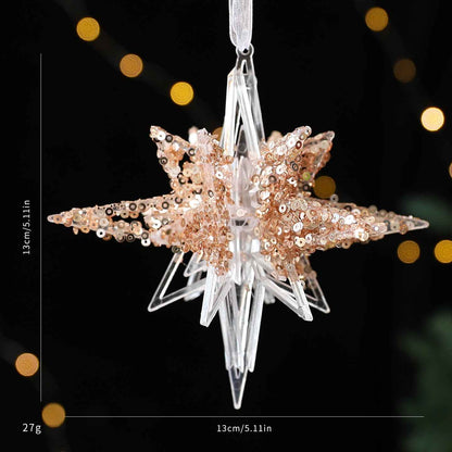 Christmas Decorations Sequined Acrylic Pendant