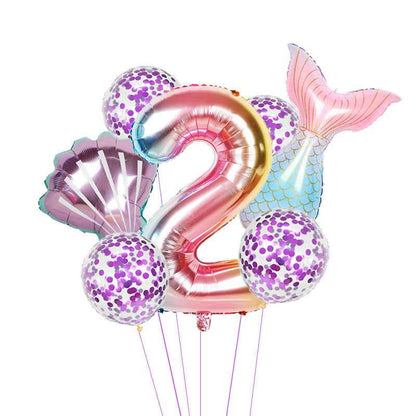 Birthday Party Supplies Decorative Mermaid Balloon Package