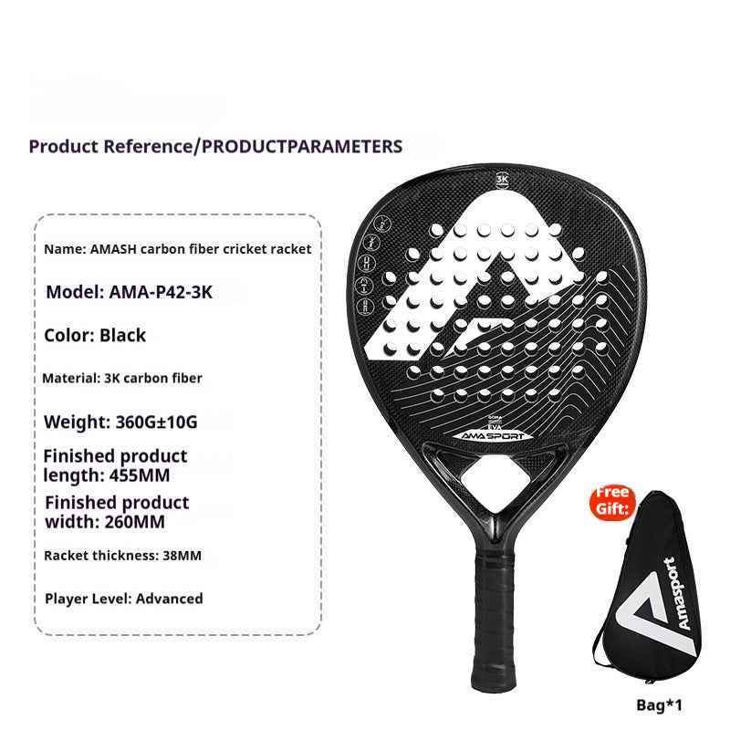Cage Style Carbon Fiber Paddle Racket - Lightweight 380g Design