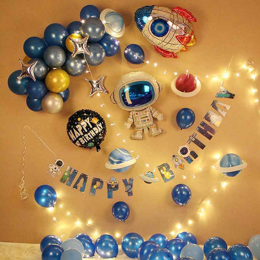 Party Balloons Happy Baby One Year Old Background Wall Scene Decoration