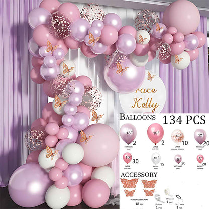 Colorful Latex Birthday Balloon Garland Arch Suit