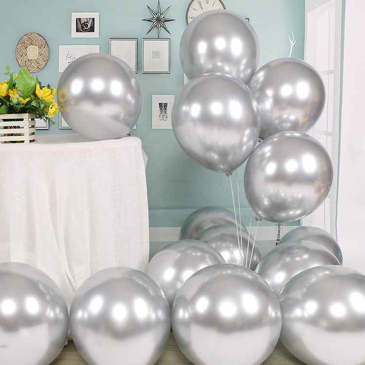 Metal Chrome Balloons Thick Latex Wedding Birthday Party Decoration Wedding Balloons Metal Balloons