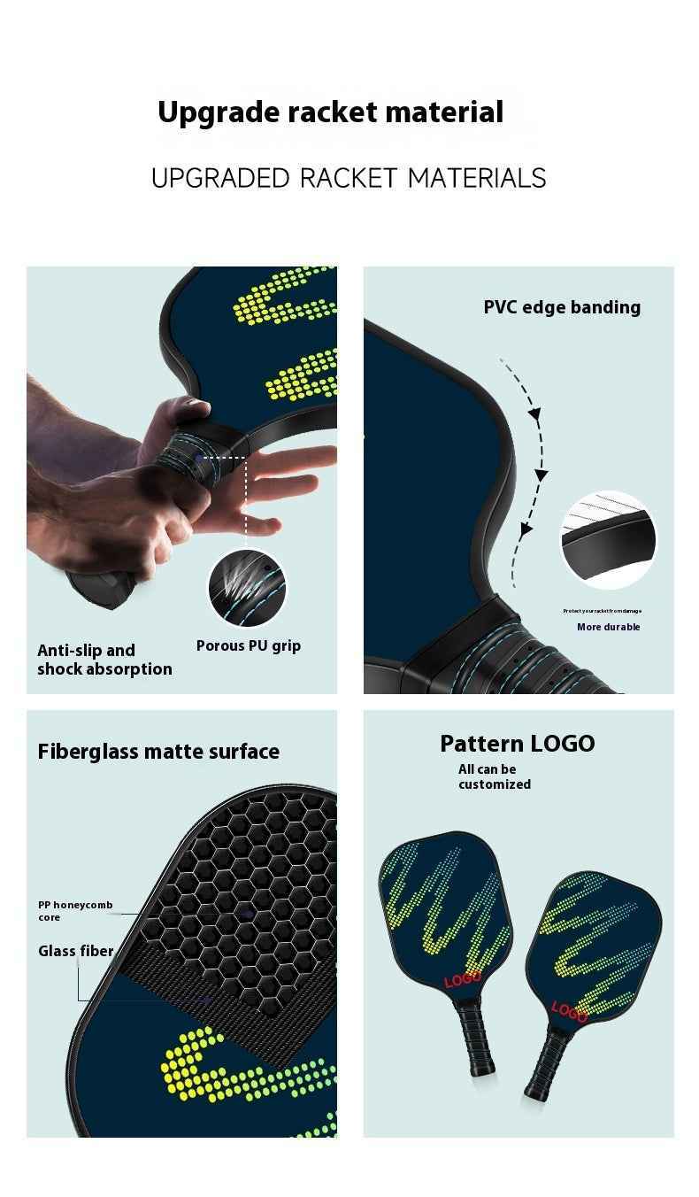 Pickleball Racket High-Density Fiberglass - Outdoor Sports Paddle