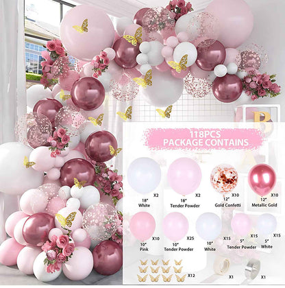 Colorful Latex Birthday Balloon Garland Arch Suit