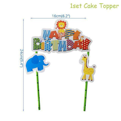 Jungle Birthday Party Decoration Green Numbers