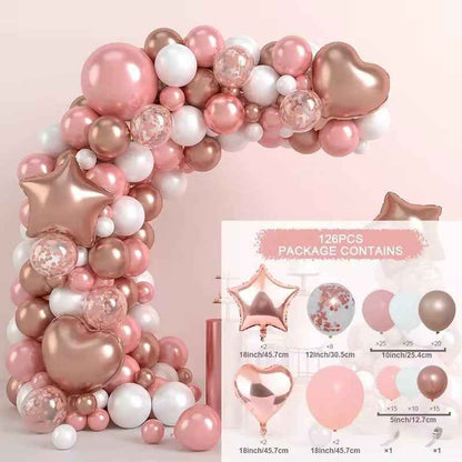 Colorful Latex Birthday Balloon Garland Arch Suit