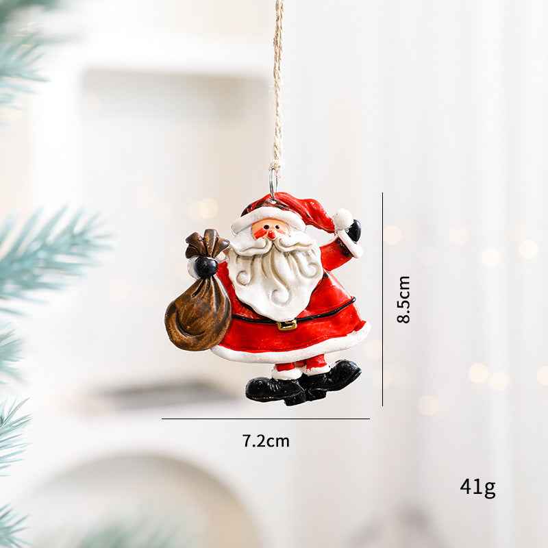 Christmas Decorations Elderly Snowman Gingerbread Man Small Pendant