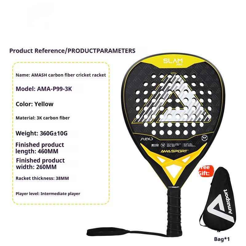 Cage Style Carbon Fiber Paddle Racket - Lightweight 380g Design