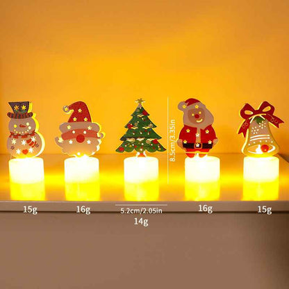 LED Electronic Candle Light Christmas Tree Creative Decoration