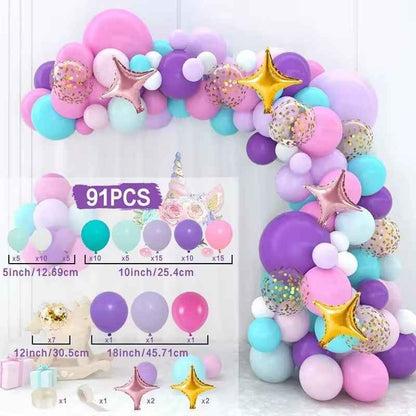 Colorful Latex Birthday Balloon Garland Arch Suit