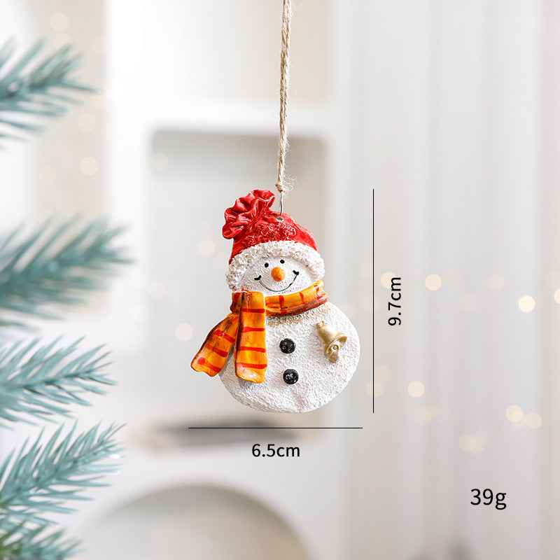 Christmas Decorations Elderly Snowman Gingerbread Man Small Pendant