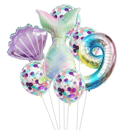 Birthday Party Supplies Decorative Mermaid Balloon Package