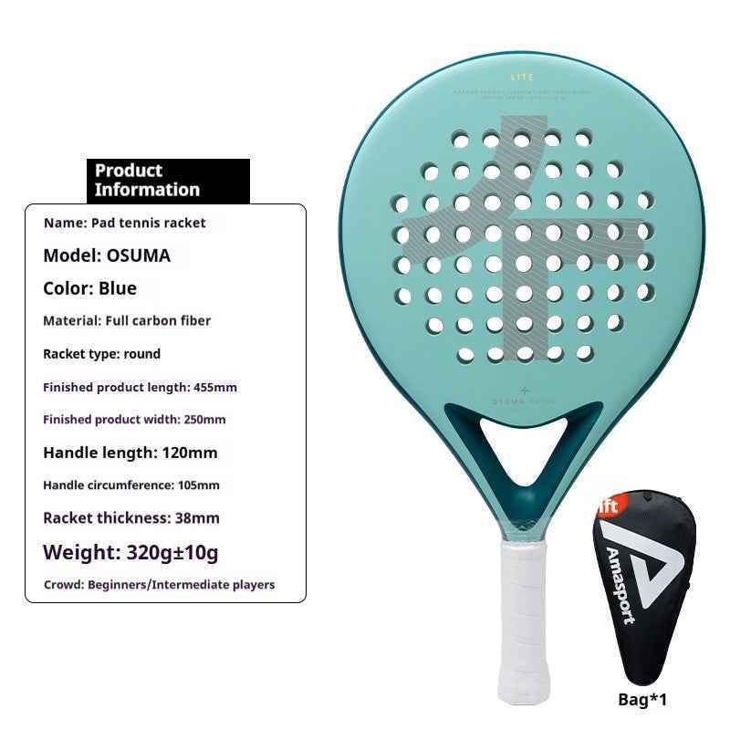 Cage Style Carbon Fiber Paddle Racket - Lightweight 380g Design