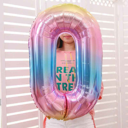 Colorful Number Balloons Birthday Festive Dress Up Background Wall Arrangement