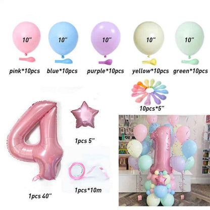 Macaron Latex Balloon Birthday Birthday Full Moon Package Combination Party Scene Layout Decoration