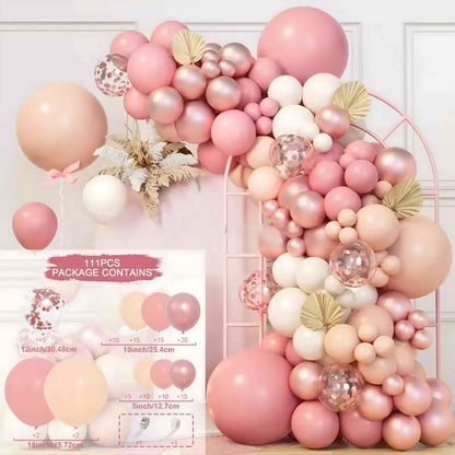 Colorful Latex Birthday Balloon Garland Arch Suit