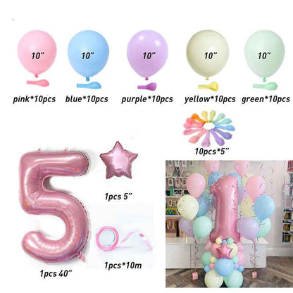 Macaron Latex Balloon Birthday Birthday Full Moon Package Combination Party Scene Layout Decoration