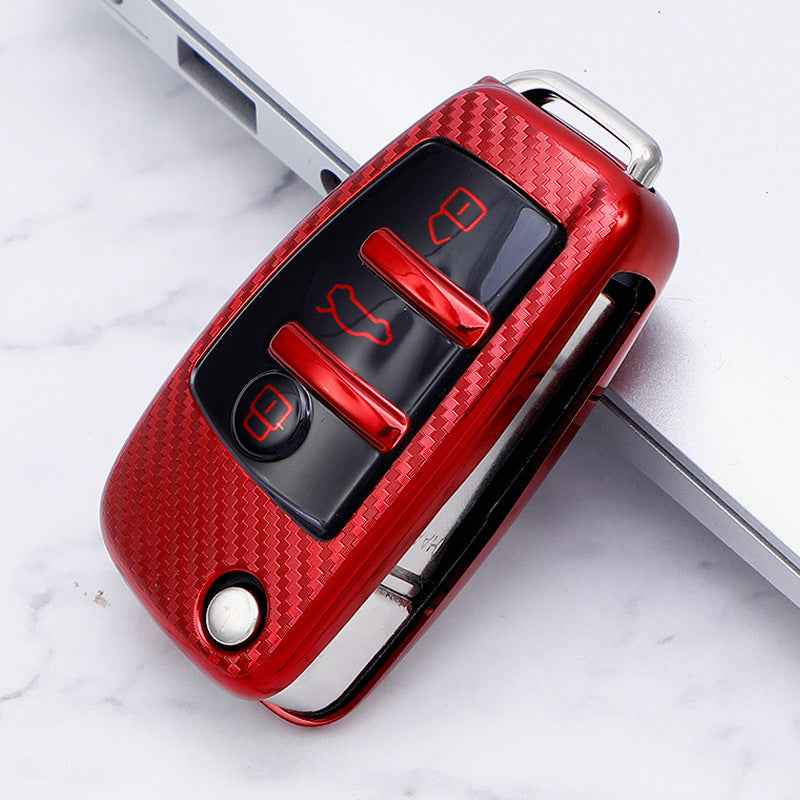 Carbon Fiber Pattern Car Key Protector