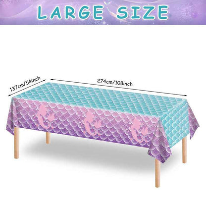 Mermaid Theme Tablecloth Party Birthday Disposable