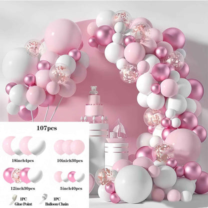 Colorful Latex Birthday Balloon Garland Arch Suit