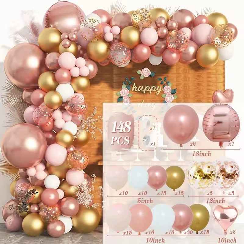 Colorful Latex Birthday Balloon Garland Arch Suit