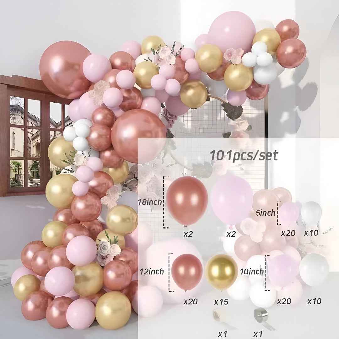 Colorful Latex Birthday Balloon Garland Arch Suit