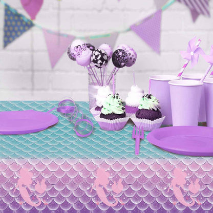 Mermaid Theme Tablecloth Party Birthday Disposable
