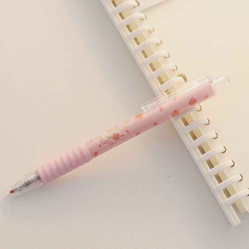 Cute Peach Press Gel Pen Korean Stationery Kawaii Gel Ink Rollerball Pens