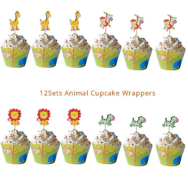 Jungle Birthday Party Decoration Green Numbers