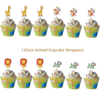Jungle Birthday Party Decoration Green Numbers