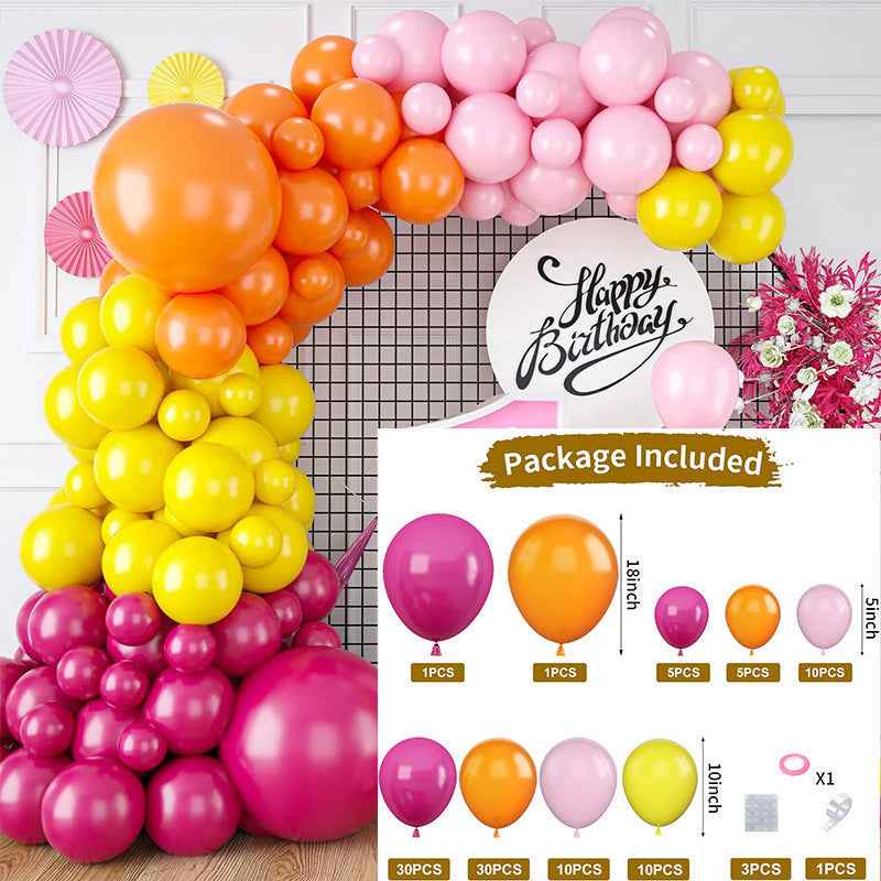 Colorful Latex Birthday Balloon Garland Arch Suit