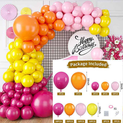 Colorful Latex Birthday Balloon Garland Arch Suit