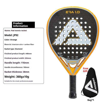Cage Style Carbon Fiber Paddle Racket - Lightweight 380g Design