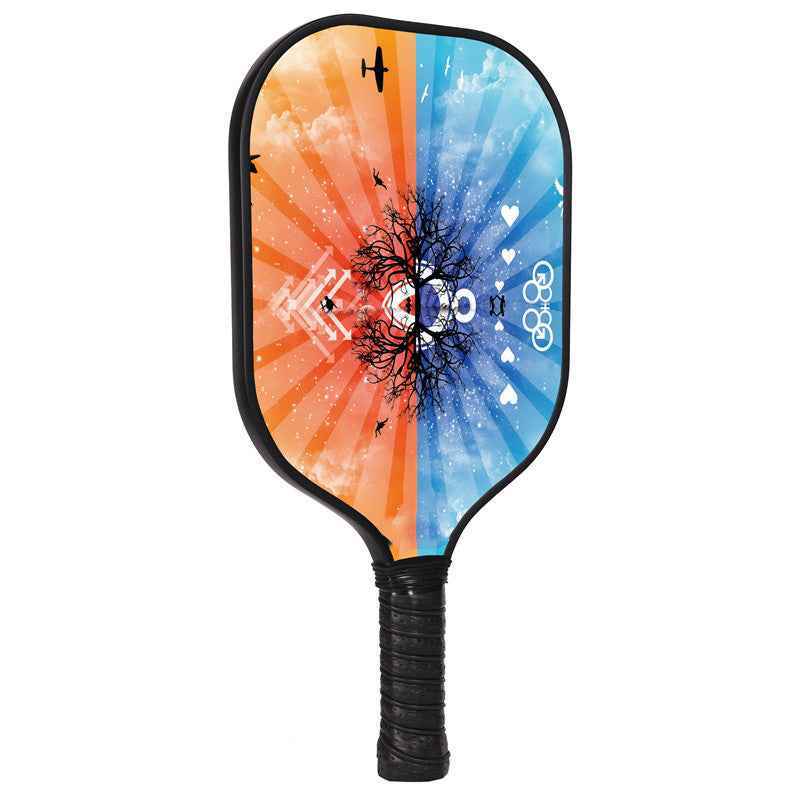 Printed Trend Carbon Fiber Pickleball Racket - Love and Peace Design