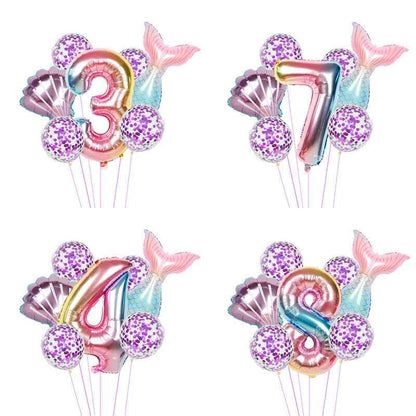 Birthday Party Supplies Decorative Mermaid Balloon Package