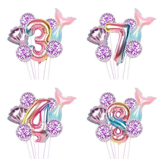 Birthday Party Supplies Decorative Mermaid Balloon Package