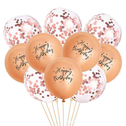 12-inch Metallic Printing Birthday Rubber Balloons