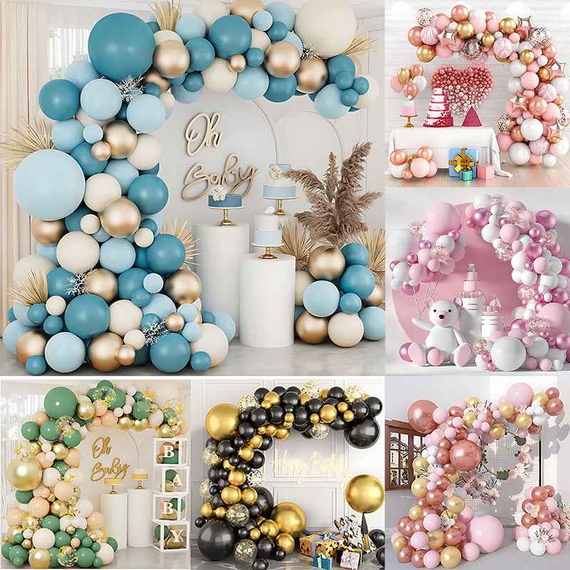 Colorful Latex Birthday Balloon Garland Arch Suit