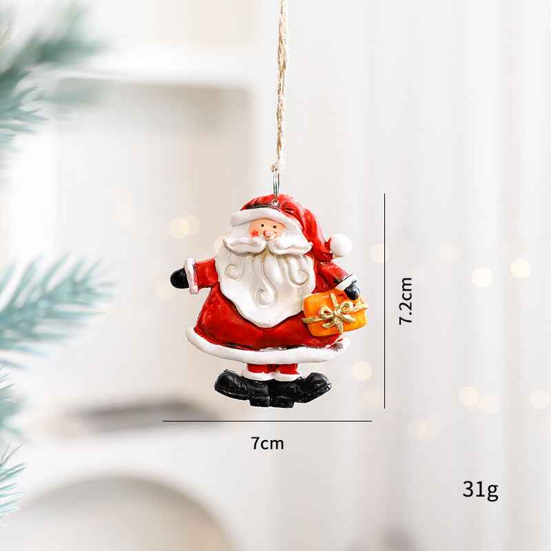 Christmas Decorations Elderly Snowman Gingerbread Man Small Pendant