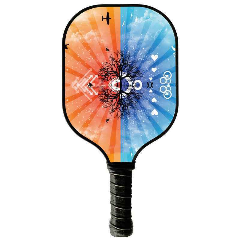 Printed Trend Carbon Fiber Pickleball Racket - Love and Peace Design