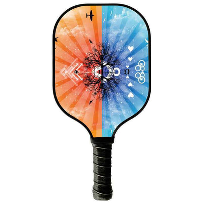 Printed Trend Carbon Fiber Pickleball Racket - Love and Peace Design