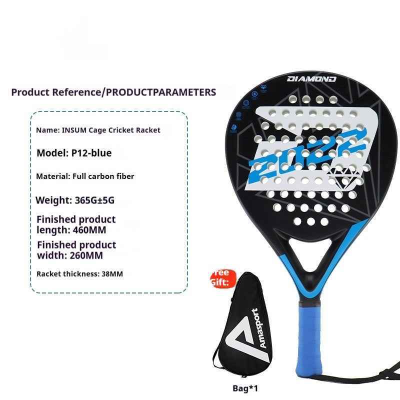 Cage Style Carbon Fiber Paddle Racket - Lightweight 380g Design