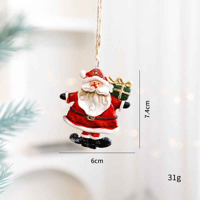 Christmas Decorations Elderly Snowman Gingerbread Man Small Pendant