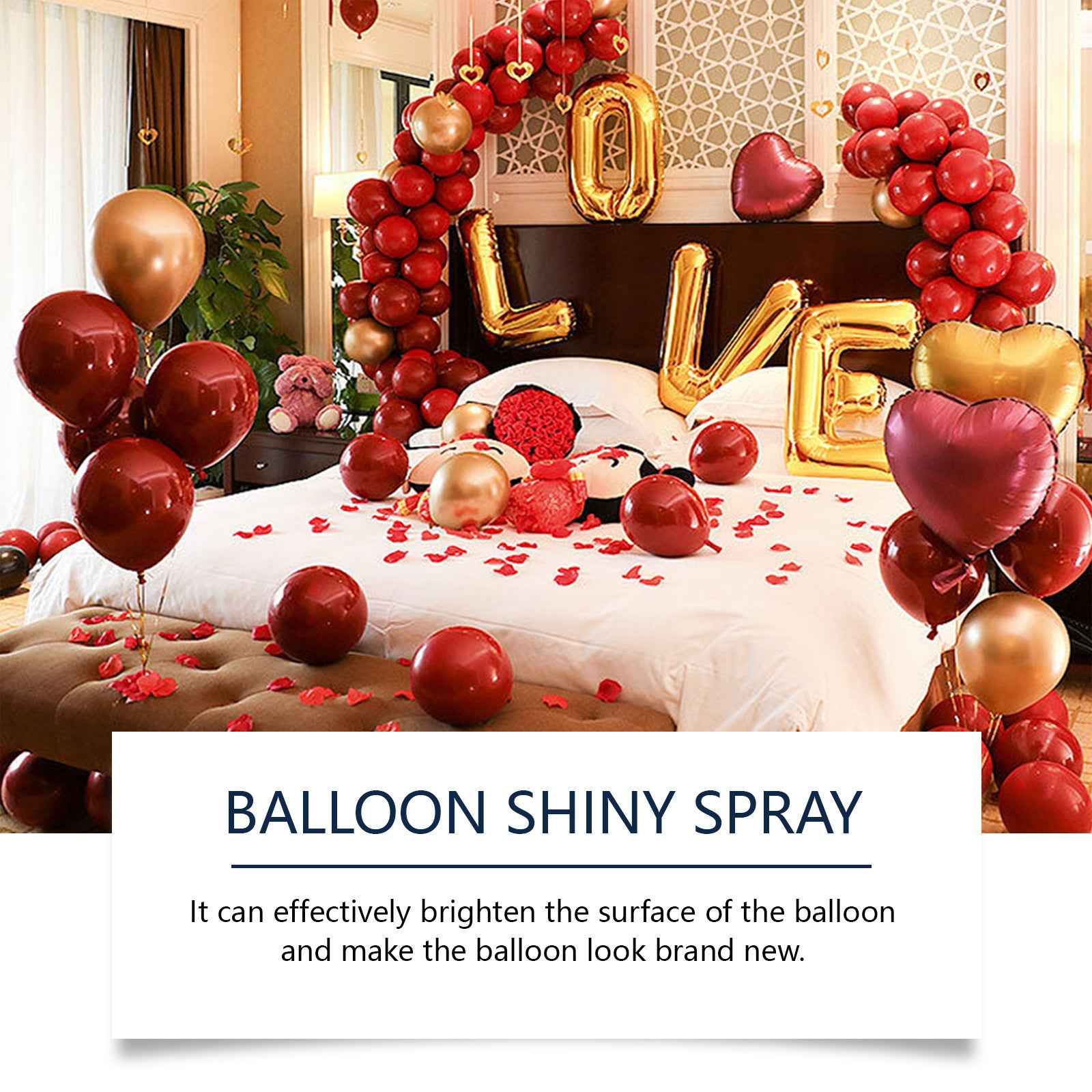 Rubber Balloons Shiny Spray Lasting Non-oxidation Enhanced Gloss Texture Atmosphere Spray