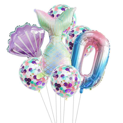 Birthday Party Supplies Decorative Mermaid Balloon Package