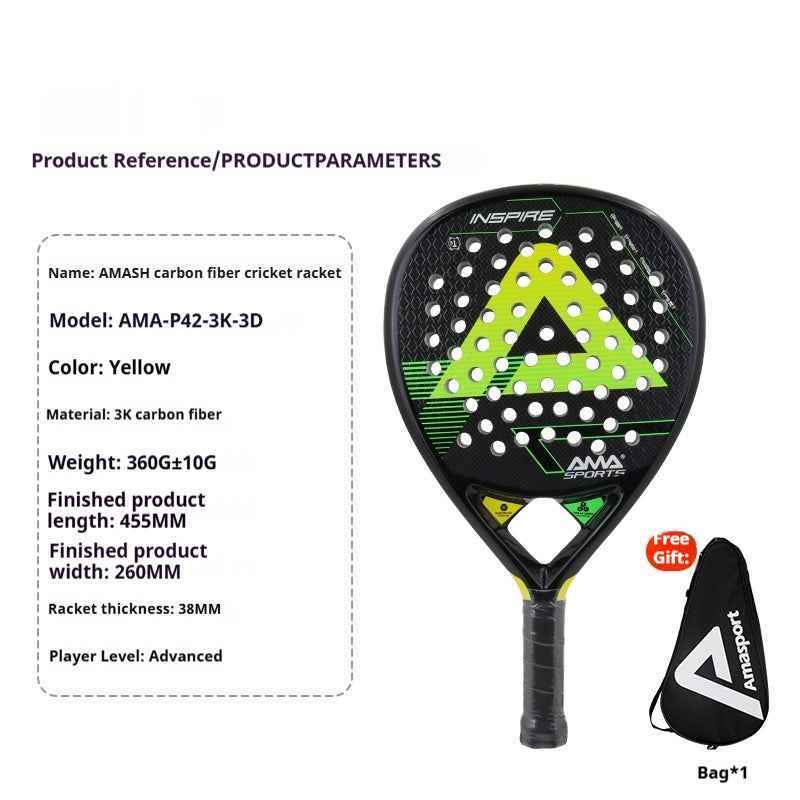 Cage Style Carbon Fiber Paddle Racket - Lightweight 380g Design